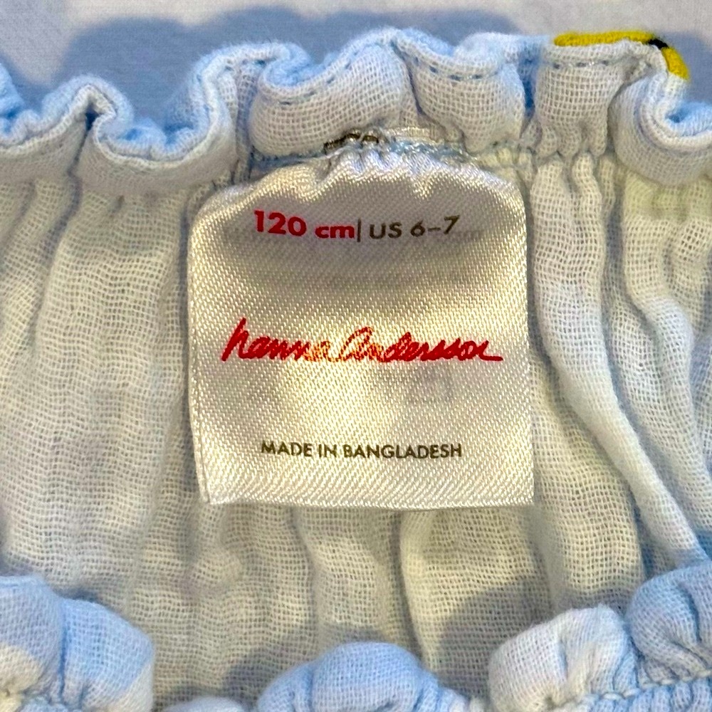 Hanna Andersson Smocked Tank Top Girls 6-7 120 cm Happy Daisies Cotton Muslin - Picture 3 of 4